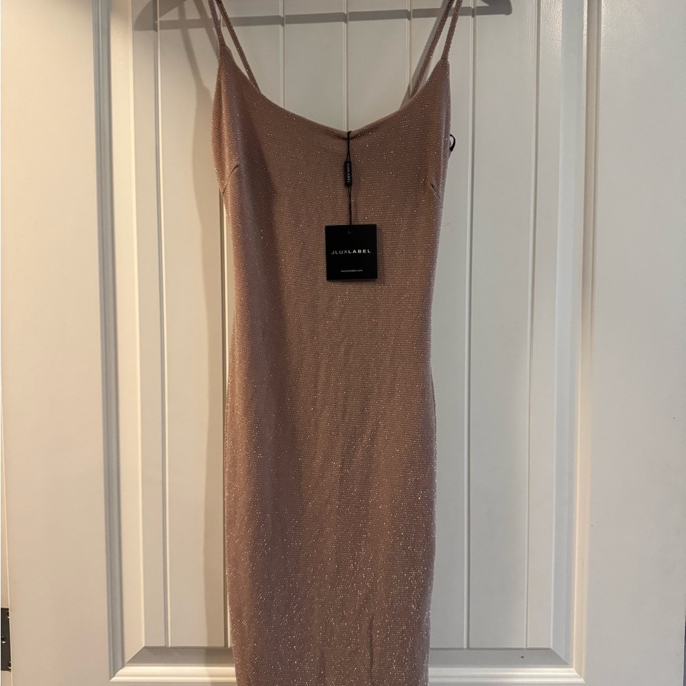 JLUXLABEL - Sparkling Nude Dress